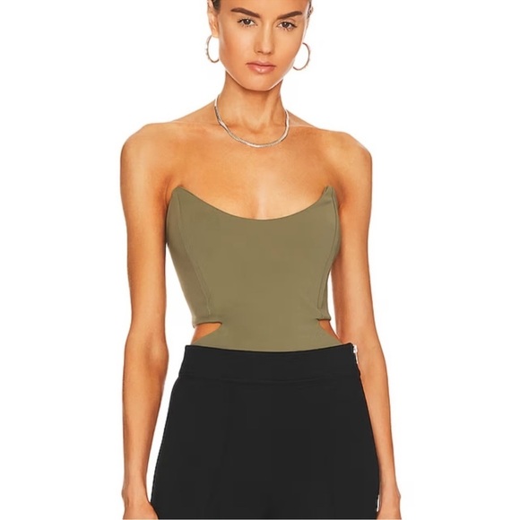 Mother of All Hamera corset bodysuit in Olive Green M NWT - Picture 2 of 5